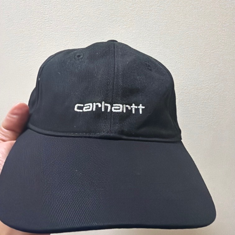 Carhartt 黑色 棒球帽 (皮釦)-0