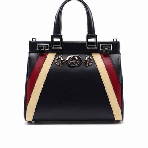 Gucci 女士 藏青色金屬徽標手提包均碼碼27cm*10cm*22cm