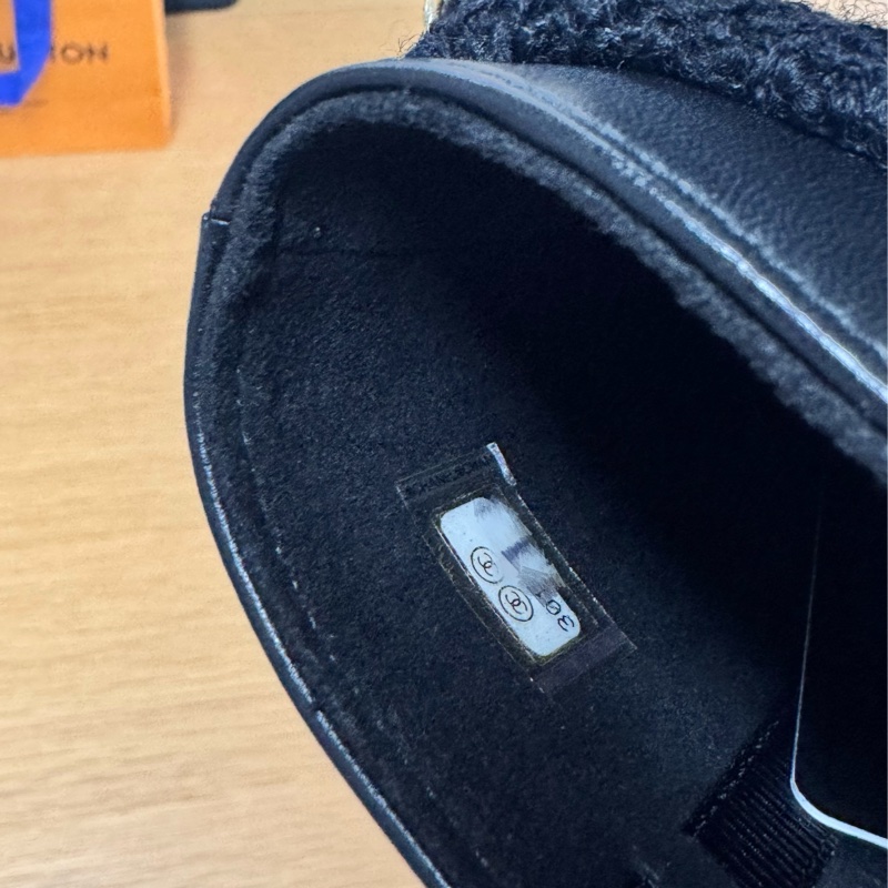 Chanel香奈兒 20A高級手工坊黑色金麥穗釘珠毛呢刺繡手機包鏈條包-18