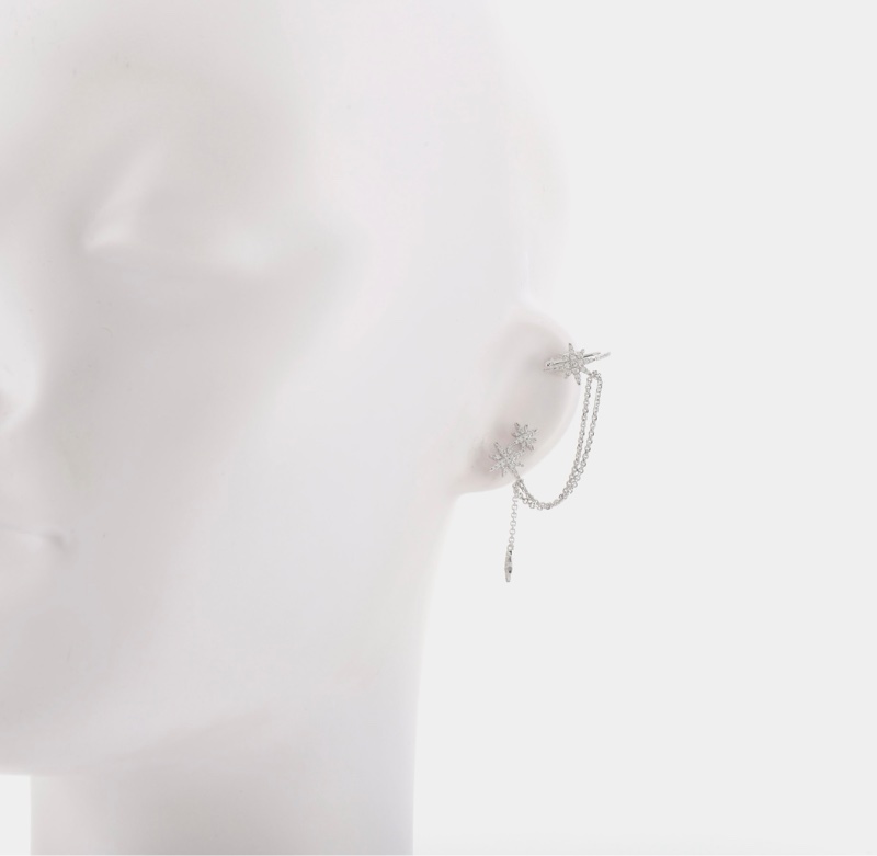 apm MONACO 銀色925銀鑲嵌耳環-4