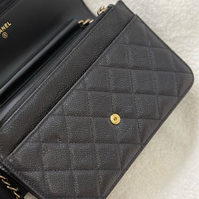 (閒置新🆕)Chanel 黑金荔枝boy woc-8