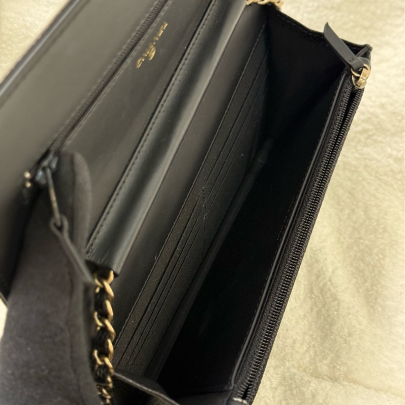 (閒置新🆕)Chanel 黑金荔枝boy woc-9