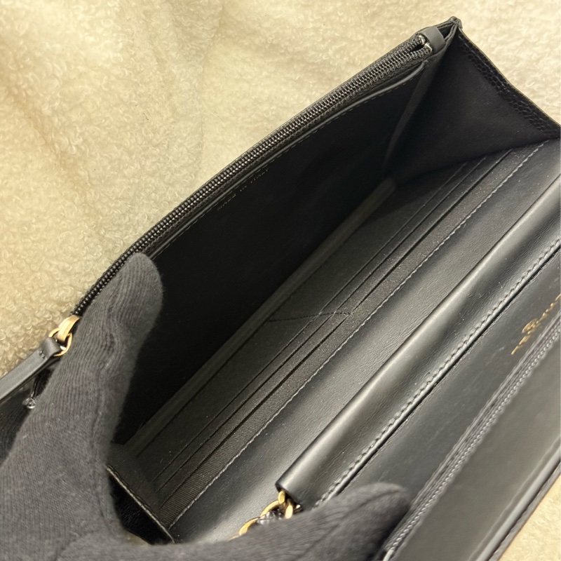 (閒置新🆕)Chanel 黑金荔枝boy woc-10