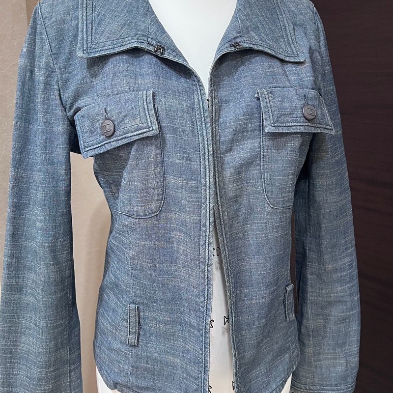 Chanel 牛仔襯衫外套-1