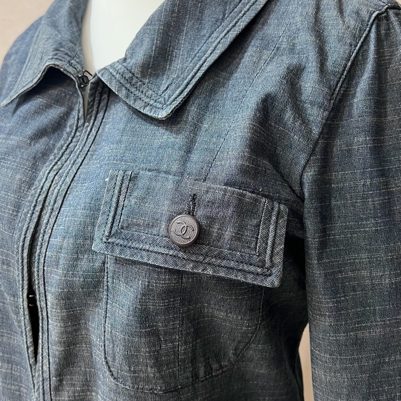 Chanel 牛仔襯衫外套-2