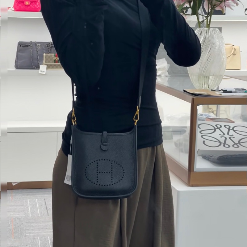 全配🈶24年購證❤️ 愛馬仕 #evelyne #黑金 #mini #hermes-1