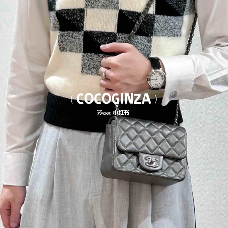 全配🈶購證❤️ 香奈兒 #金屬黑 #炭黑 #牛皮 #方胖子-1