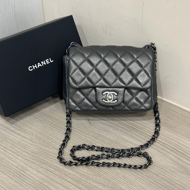 全配🈶購證❤️ 香奈兒 #金屬黑 #炭黑 #牛皮 #方胖子-5