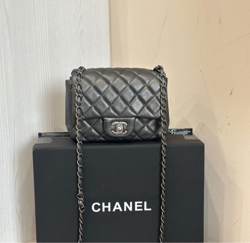 全配🈶購證❤️ 香奈兒 #金屬黑 #炭黑 #牛皮 #方胖子-6