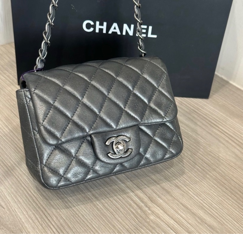 全配🈶購證❤️ 香奈兒 #金屬黑 #炭黑 #牛皮 #方胖子-7