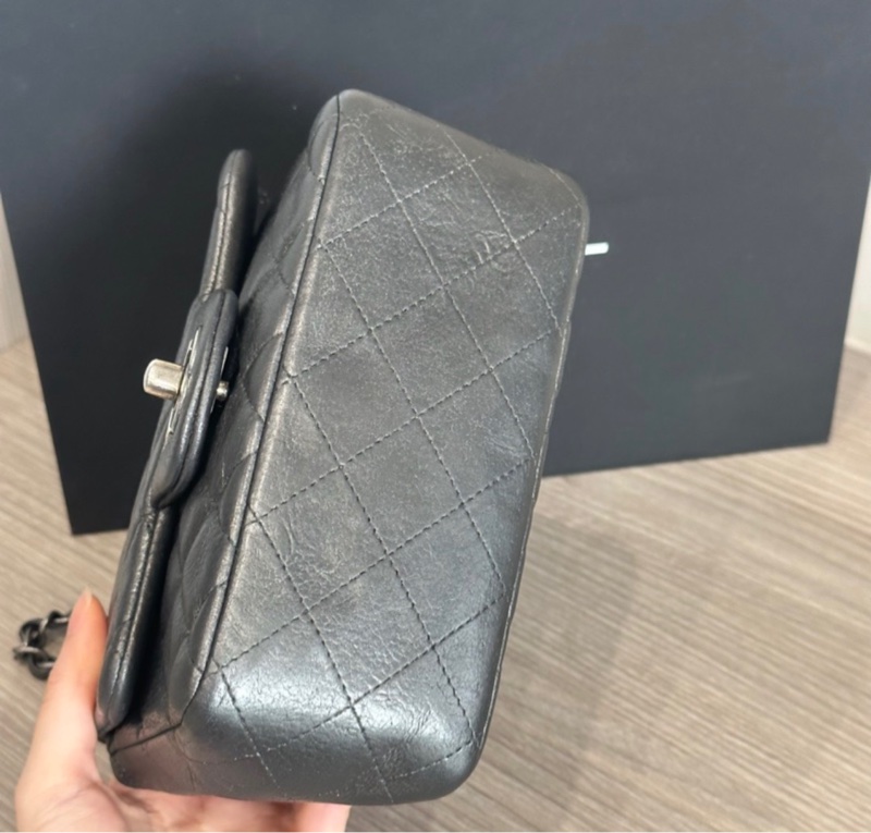 全配🈶購證❤️ 香奈兒 #金屬黑 #炭黑 #牛皮 #方胖子-8