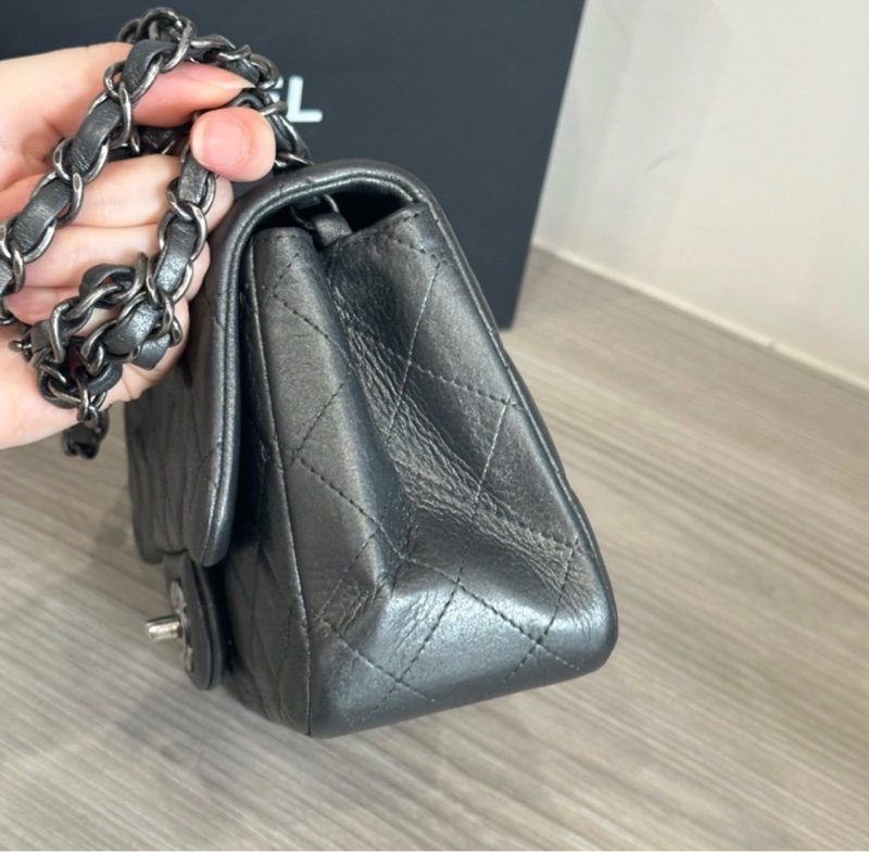 全配🈶購證❤️ 香奈兒 #金屬黑 #炭黑 #牛皮 #方胖子-11