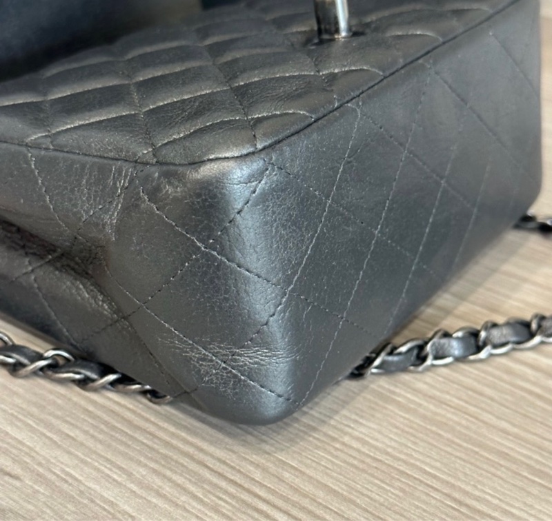 全配🈶購證❤️ 香奈兒 #金屬黑 #炭黑 #牛皮 #方胖子-18