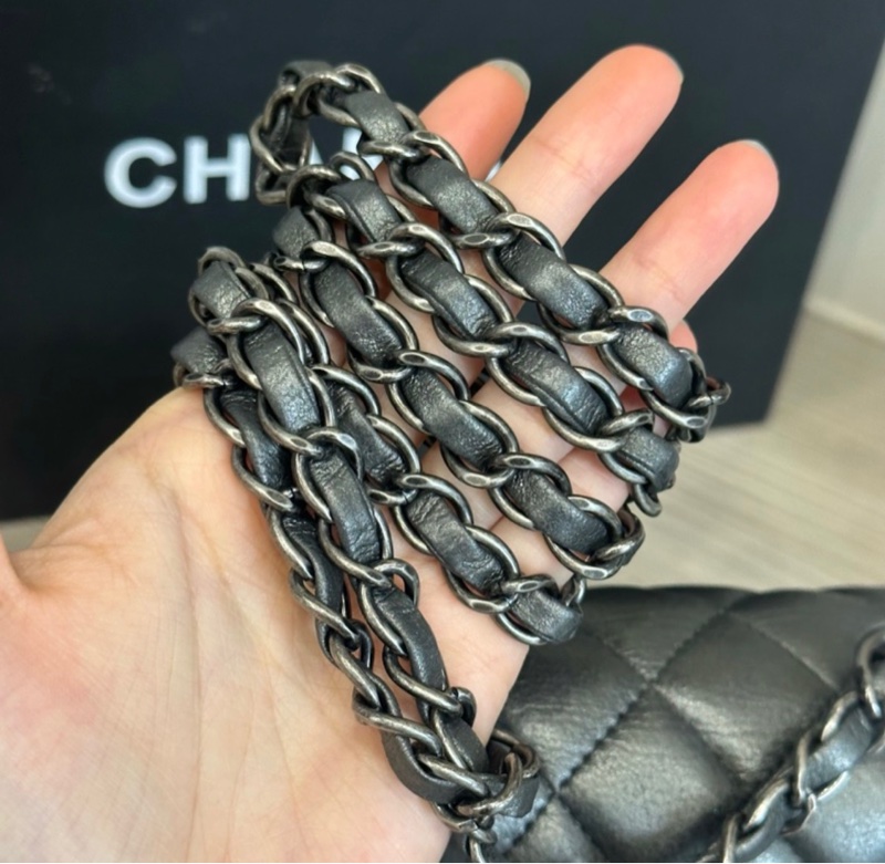 全配🈶購證❤️ 香奈兒 #金屬黑 #炭黑 #牛皮 #方胖子-20