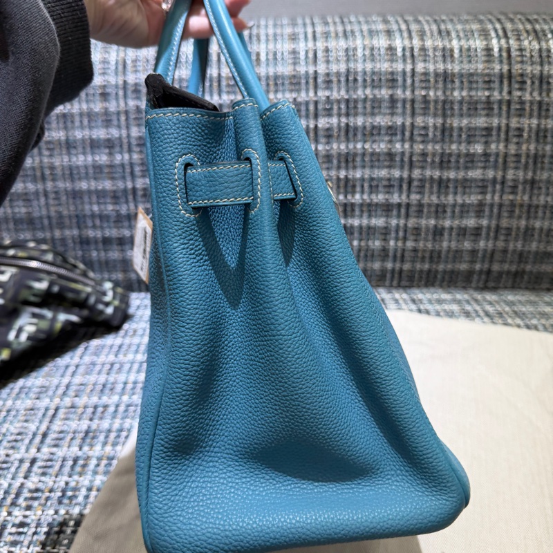 birkin30牛仔藍銀扣-2