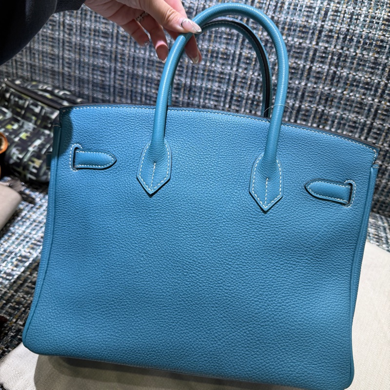 birkin30牛仔藍銀扣-3