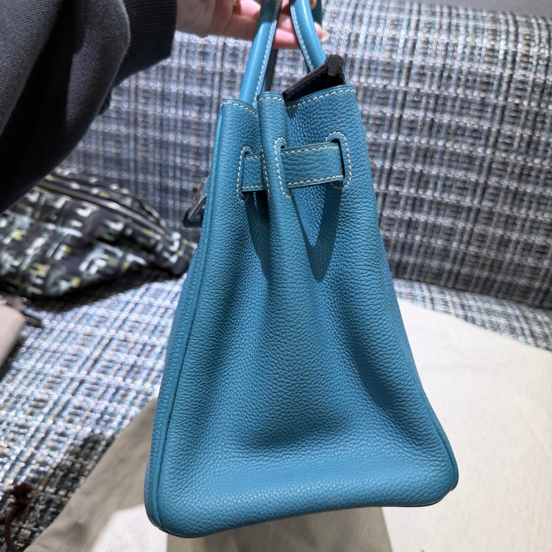 birkin30牛仔藍銀扣-4
