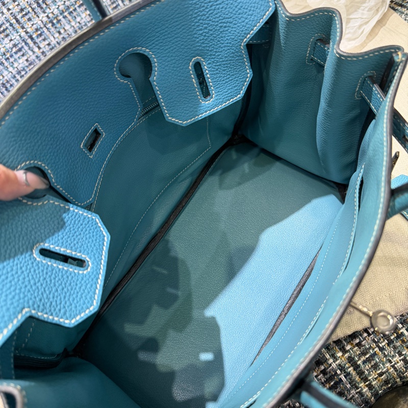 birkin30牛仔藍銀扣-6