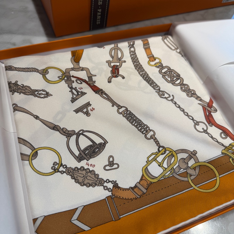 hermes 90*90 絲巾-0