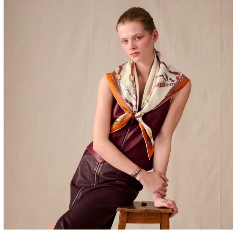 hermes 90*90 絲巾-2