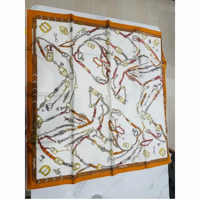 hermes 90*90 絲巾-7