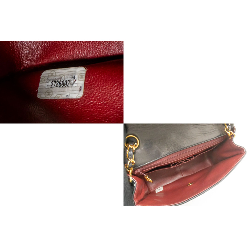 【日本直送】香奈兒迷你方形小鏈條肩背包/斜背包,黑色羊羔絨-8