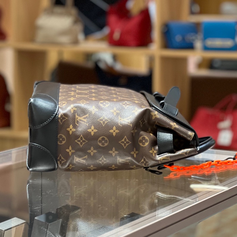 LV路易威登Steamer老花拼皮翻盖公文包-3