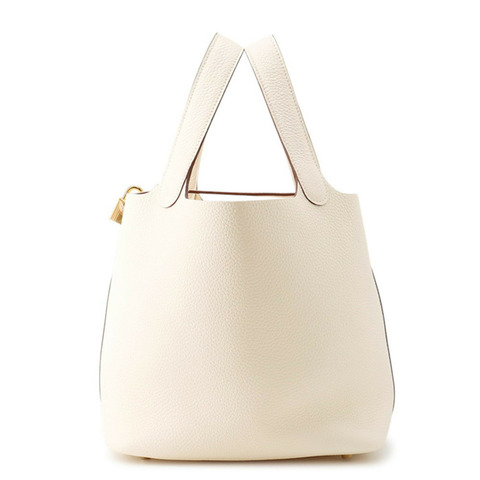 Hermes Hermès Picotin Lock MM Nata 手袋 / Taurillon Clemence 皮革 B Stamp