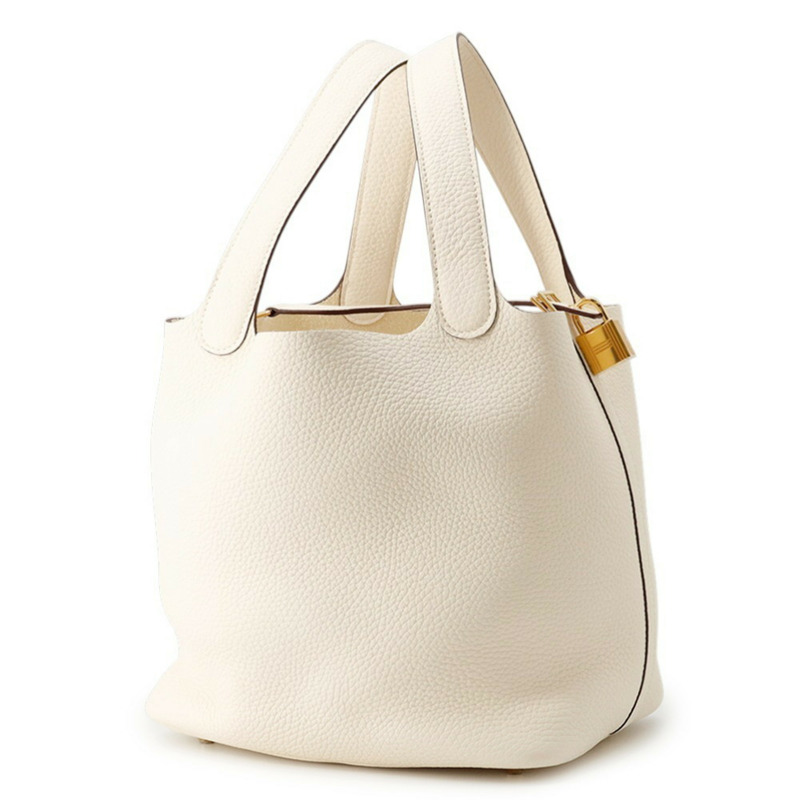 Hermes Hermès Picotin Lock MM Nata 手袋 / Taurillon Clemence 皮革 B Stamp-1