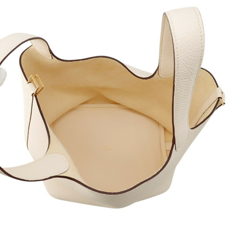 Hermes Hermès Picotin Lock MM Nata 手袋 / Taurillon Clemence 皮革 B Stamp-4