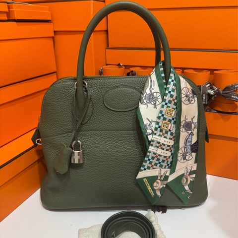 Hermes Bolide31 橄欖綠 框Q刻 🫒