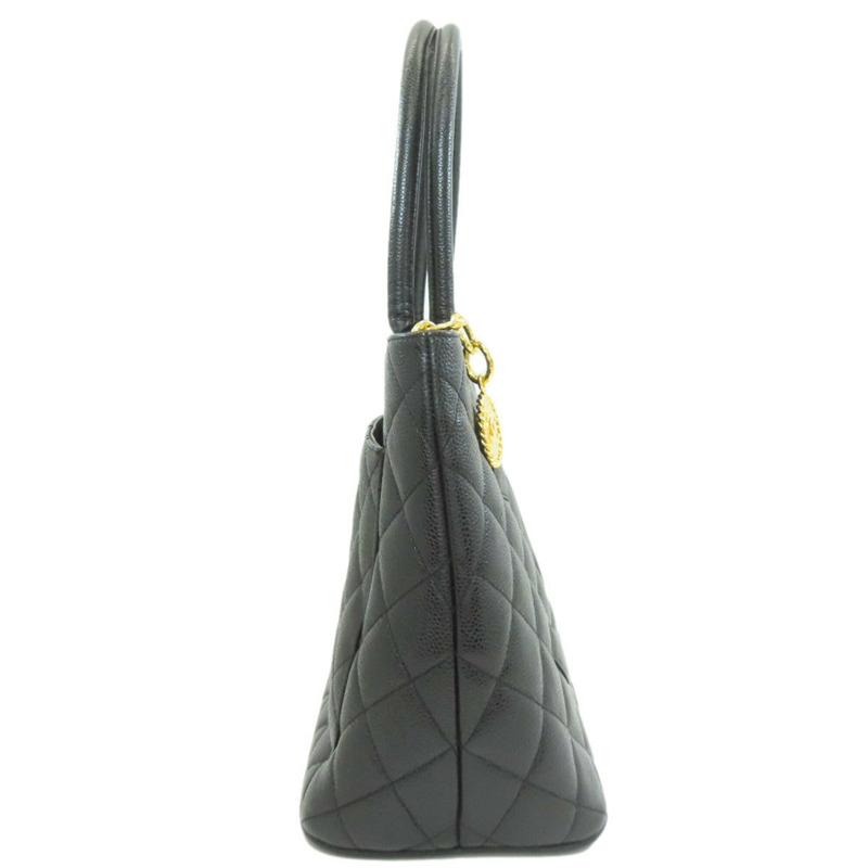 香奈兒復刻版手提包,金色五金配件,粒面小牛皮,女士包。-2