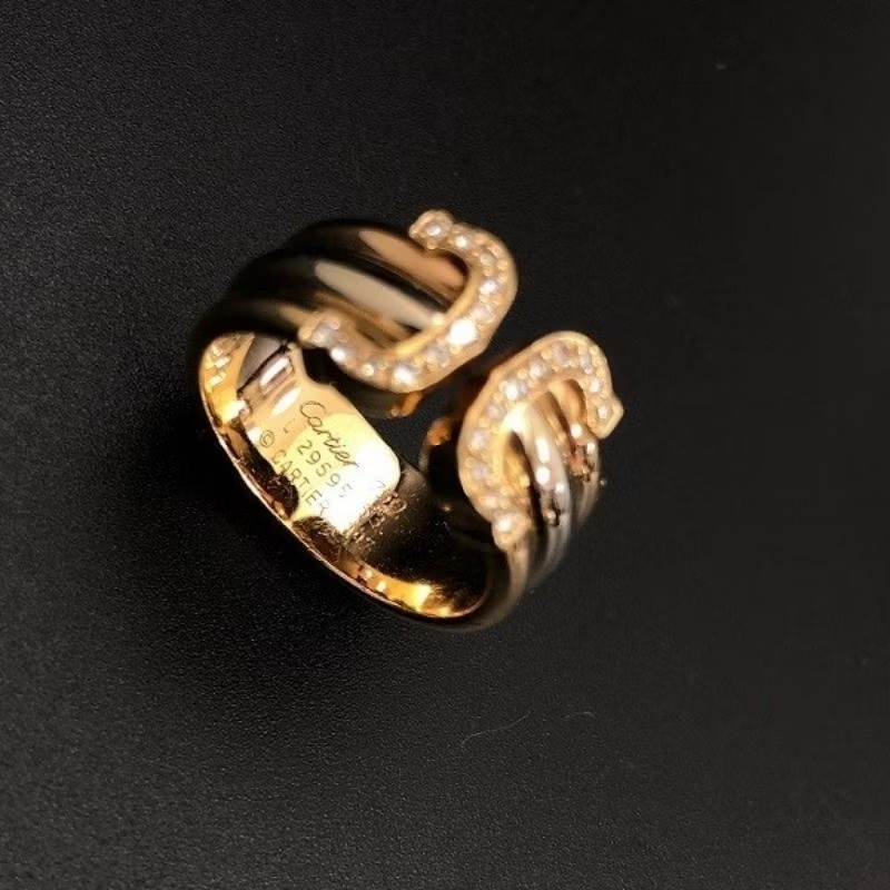 時光萃煉 Cartier 卡地亞 Trinity 三環 18K金 1997古典鑽戒-3