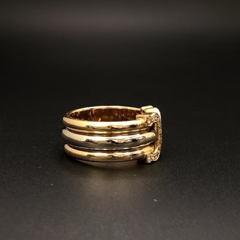 時光萃煉 Cartier 卡地亞 Trinity 三環 18K金 1997古典鑽戒-6