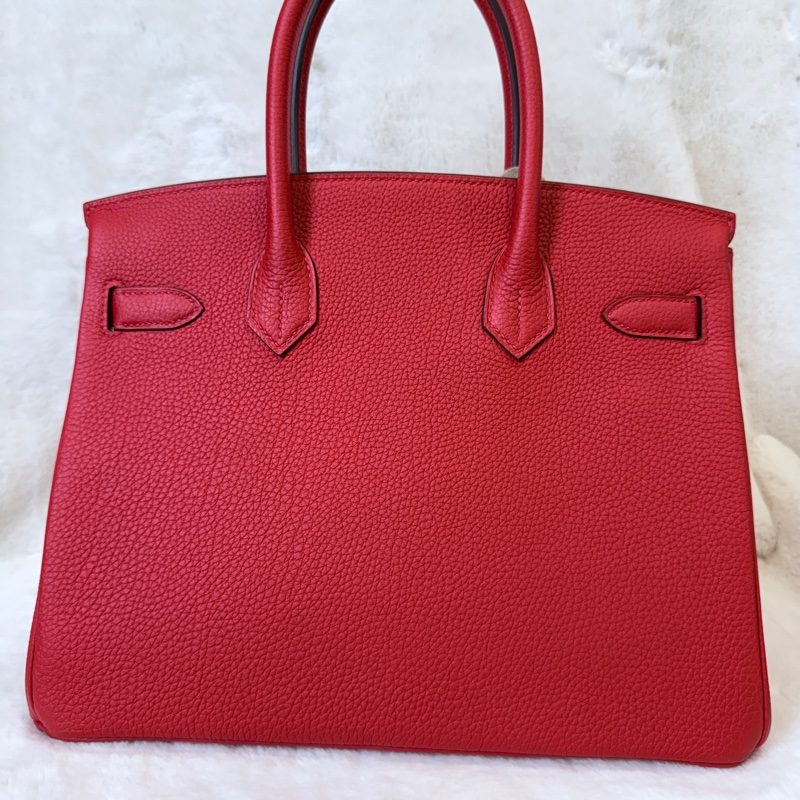 閒置新❤️Hermes✨birkin 30 bk30 紅色 D刻 有購證-7