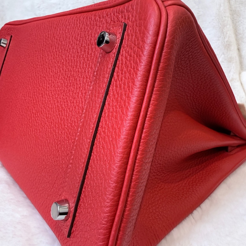 閒置新❤️Hermes✨birkin 30 bk30 紅色 D刻 有購證-10