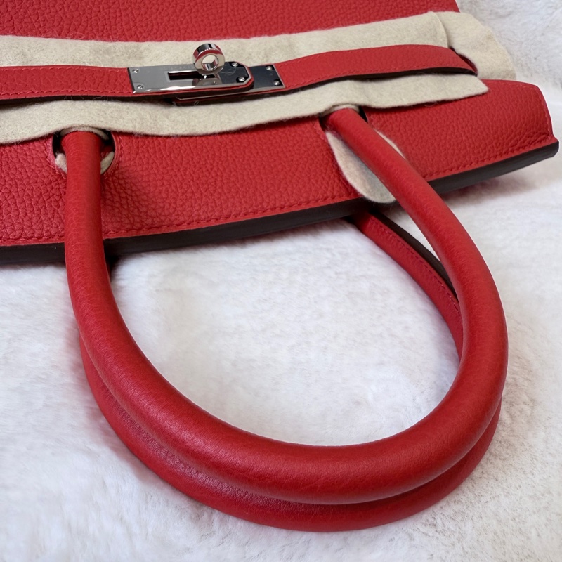 閒置新❤️Hermes✨birkin 30 bk30 紅色 D刻 有購證-11