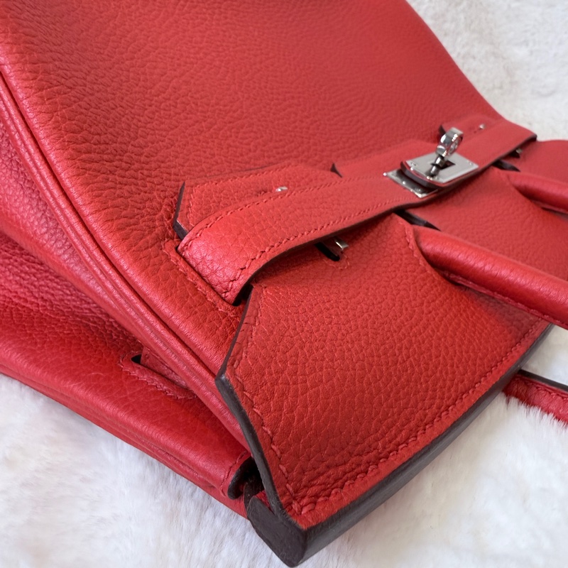 閒置新❤️Hermes✨birkin 30 bk30 紅色 D刻 有購證-17