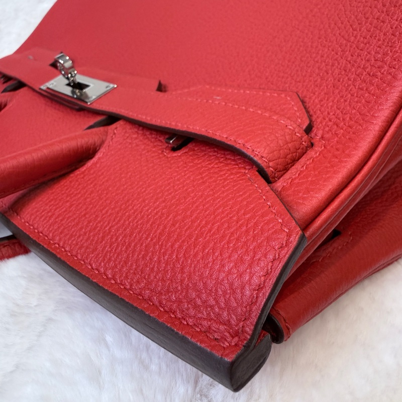 閒置新❤️Hermes✨birkin 30 bk30 紅色 D刻 有購證-18