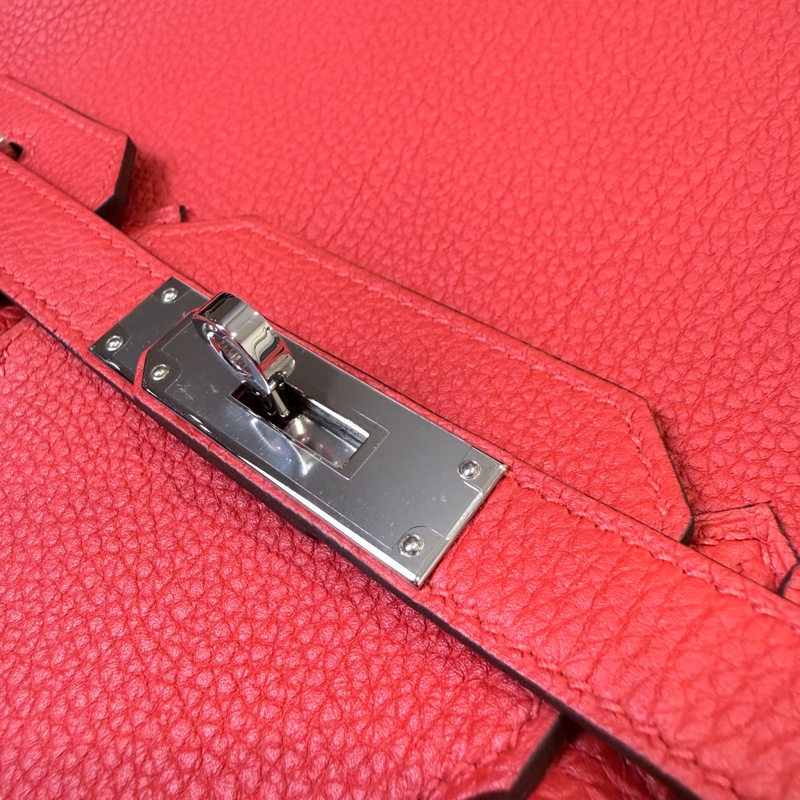 閒置新❤️Hermes✨birkin 30 bk30 紅色 D刻 有購證-19