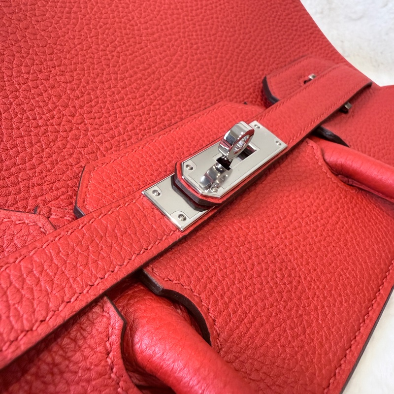 閒置新❤️Hermes✨birkin 30 bk30 紅色 D刻 有購證-20