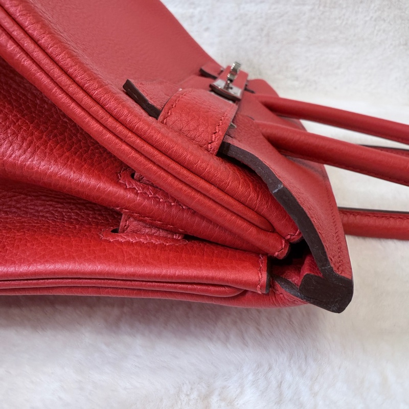 閒置新❤️Hermes✨birkin 30 bk30 紅色 D刻 有購證-21