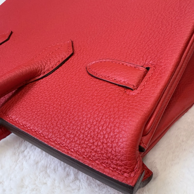 閒置新❤️Hermes✨birkin 30 bk30 紅色 D刻 有購證-23
