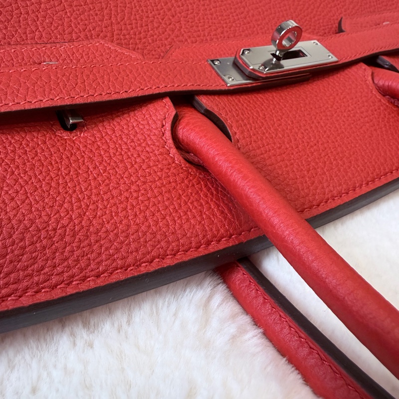 閒置新❤️Hermes✨birkin 30 bk30 紅色 D刻 有購證-29
