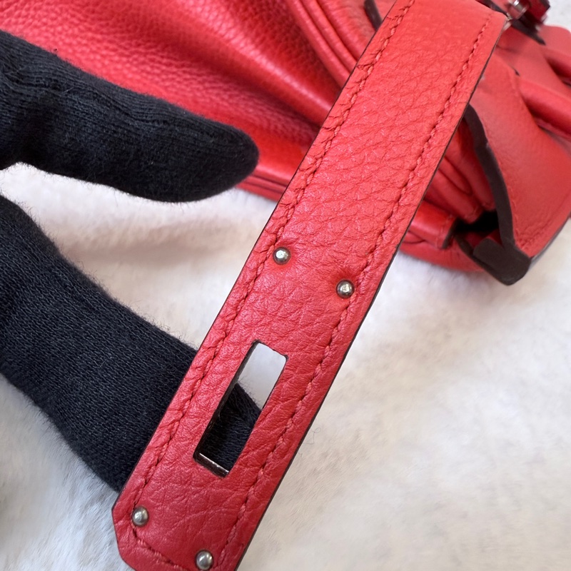 閒置新❤️Hermes✨birkin 30 bk30 紅色 D刻 有購證-32