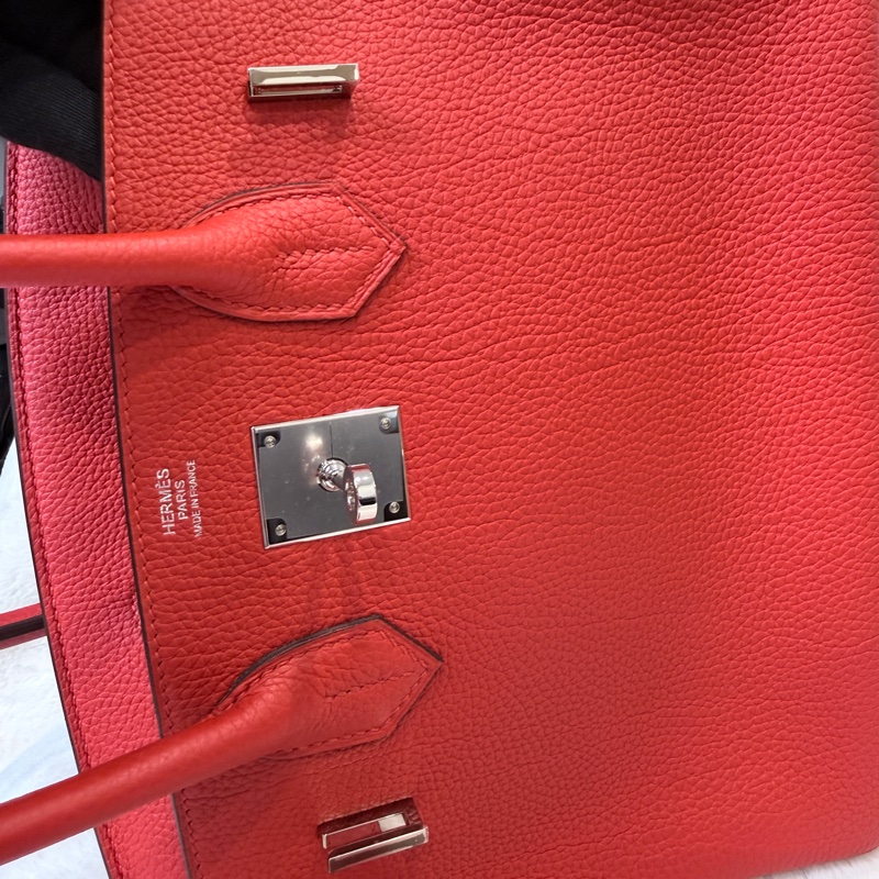閒置新❤️Hermes✨birkin 30 bk30 紅色 D刻 有購證-34