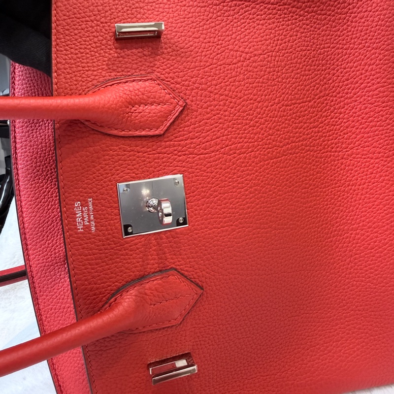 閒置新❤️Hermes✨birkin 30 bk30 紅色 D刻 有購證-35
