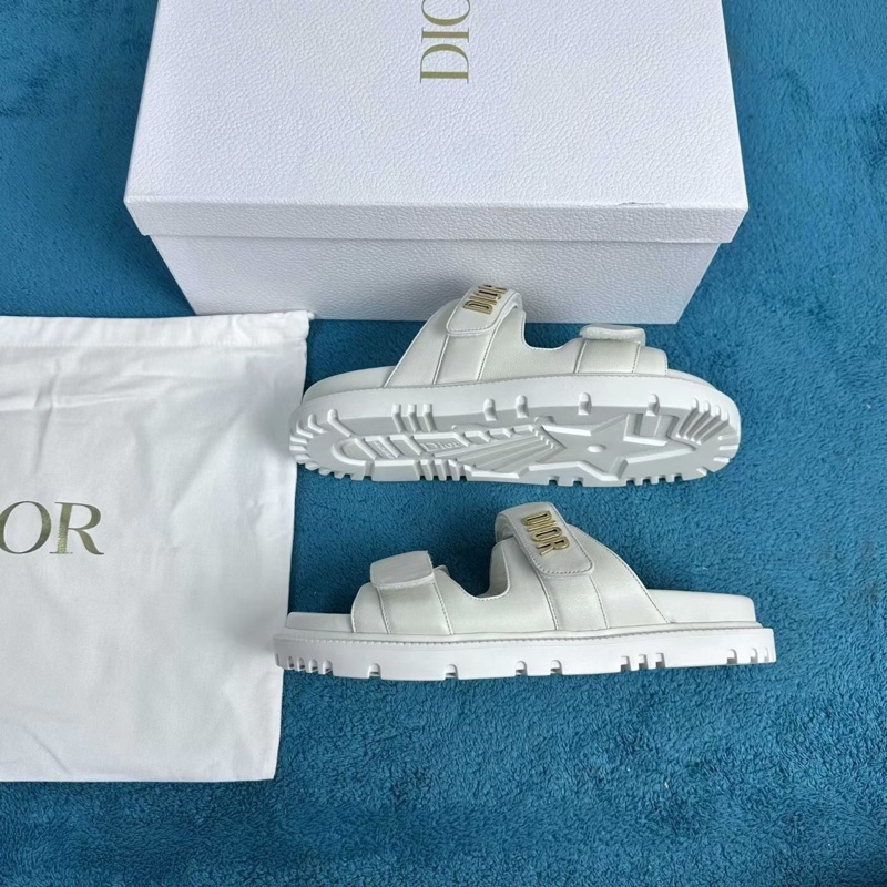 閑置新未使用 DIOR迪奧act 一字拖 白色 37碼-1