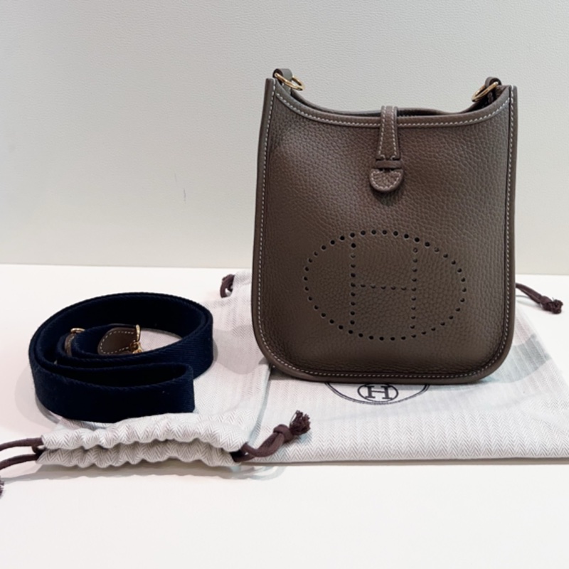 Hermes 愛馬仕大象灰mini Evelyne 伊芙琳 附件:塵袋-0