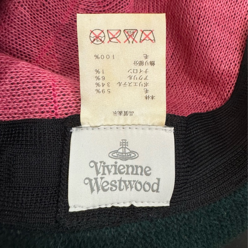 日本購入Vivienne Westwood羊毛毛線邊織紳士帽-3
